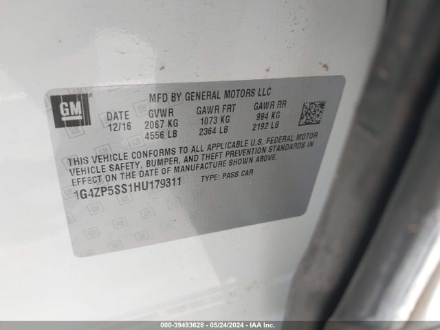 1G4ZP5SS1HU179311 Buick Lacrosse Essence