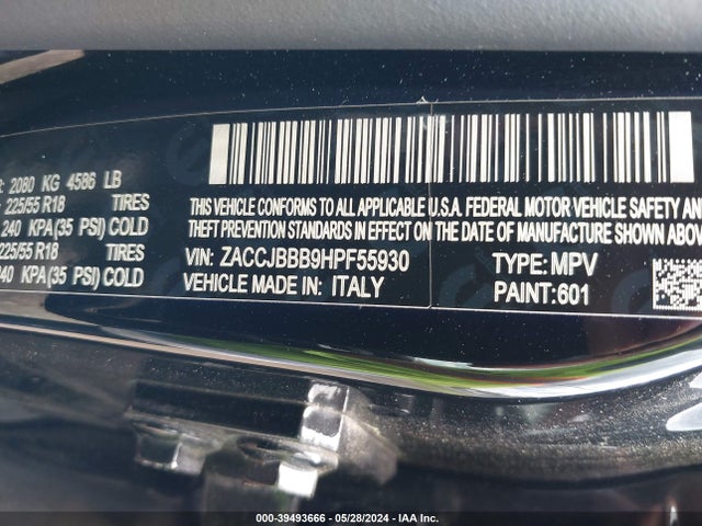 ZACCJBBB9HPF55930 Jeep Renegade Latitude 4x4