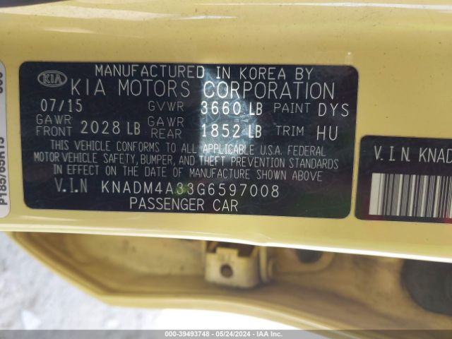 KNADM4A33G6597008 KIA RIO LX