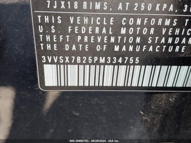 3VVSX7B25PM334755 Volkswagen Taos 1.5t Se