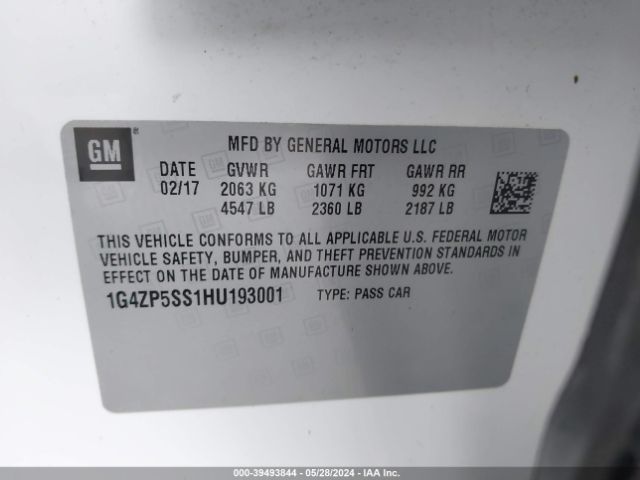 1G4ZP5SS1HU193001 Buick Lacrosse Essence