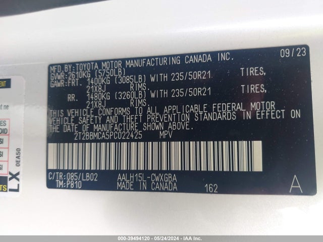 Lexus Rx 350h Premium Plus 2023 2T2BBMCA5PC022425 Image 9
