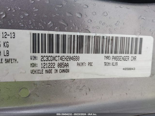 2C3CDXCT4EH204680 Dodge Charger Road/track