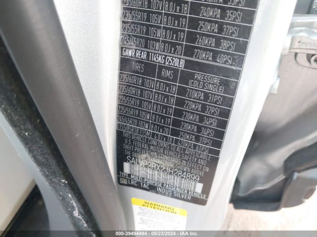 SALVP2RX2JH284899 Land Rover Range Rover Evoque Se/se Premium