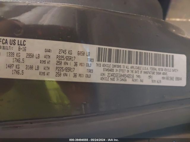 2C4RDGEG0HR546518 Dodge Grand Caravan Gt