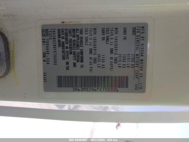 Chevrolet City Express 1lt 2015 3N63M0ZN6FK700006 Image 9