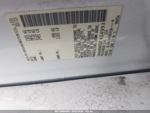 1N4AA6AP2GC414993 Nissan Maxima 3.5 Platinum