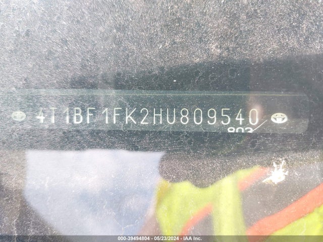 Toyota CAMRY LE 2017 4T1BF1FK2HU809540 Image 9