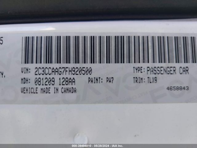 2C3CCAAG7FH920500 Chrysler 300 Limited