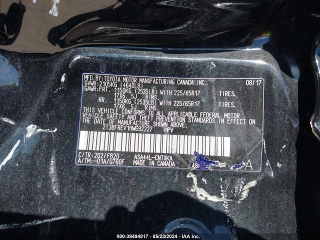 Toyota RAV4 LE 2017 2T3BFREV1HW692227 Image 9