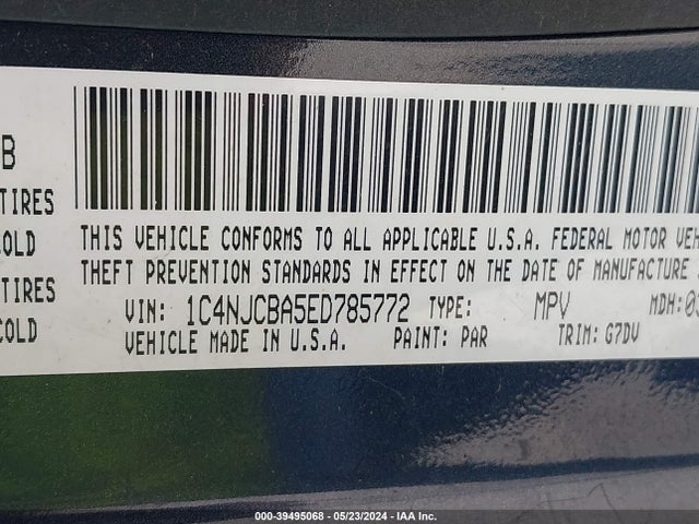 Jeep Compass Altitude 2014 1C4NJCBA5ED785772 Image 9