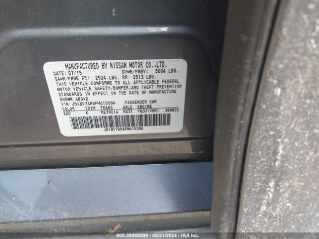 JN1BV7AR6FM415084 Infiniti Q50 Premium