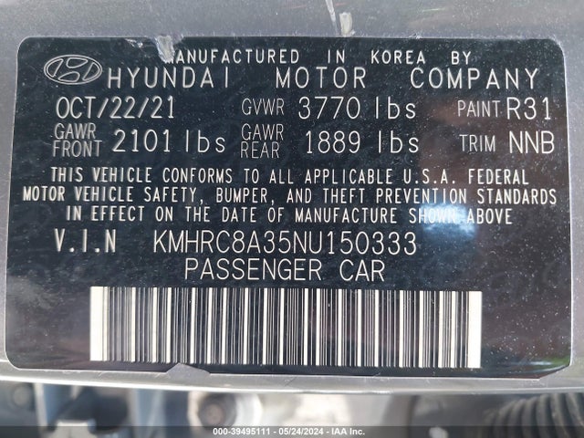 Hyundai Venue Limited 2022 KMHRC8A35NU150333 Image 9