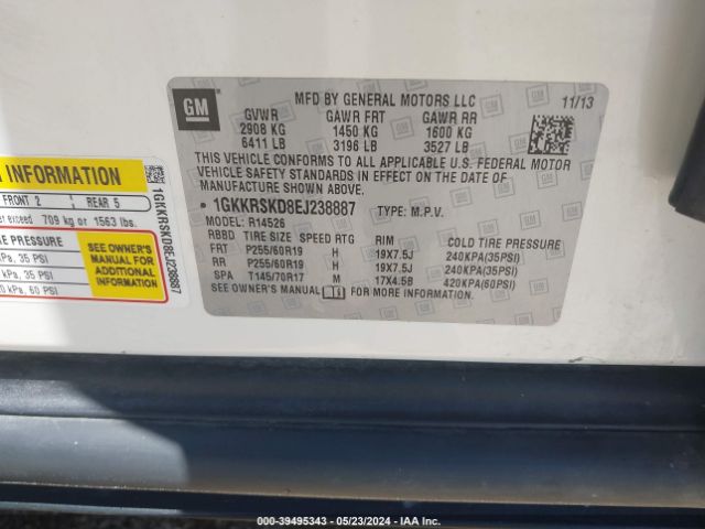 1GKKRSKD8EJ238887 GMC Acadia Slt-2