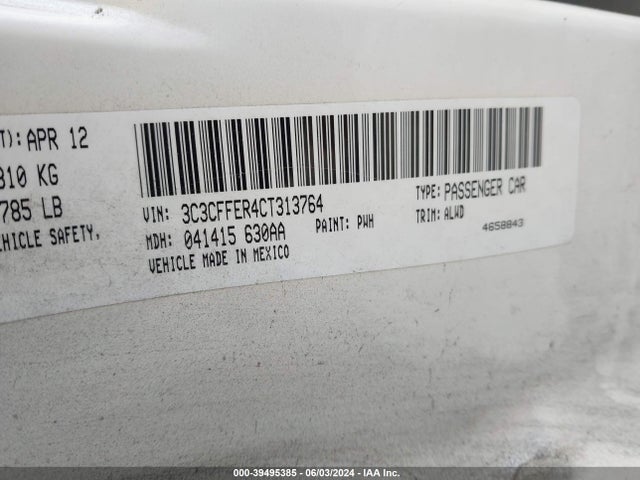 2012 FIAT 500C 3C3CFFER4CT313764 Photo 8