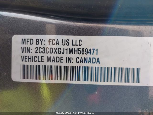 2C3CDXGJ1MH569471 Dodge Charger Scat Pack Widebody Rwd