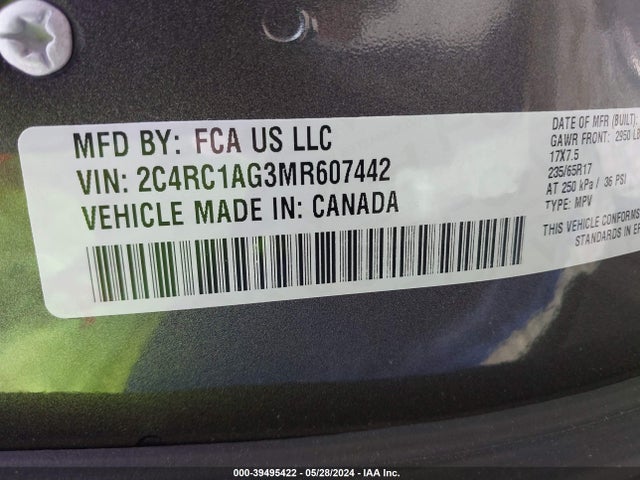 Chrysler Voyager L 2021 2C4RC1AG3MR607442 Image 9