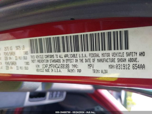 2012 JEEP LIBERTY 1C4PJMFK4CW169189 Photo 8