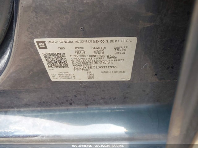 Chevrolet Silverado 1500 2lz 2018 3GCUKSEC1JG332536 Image 9