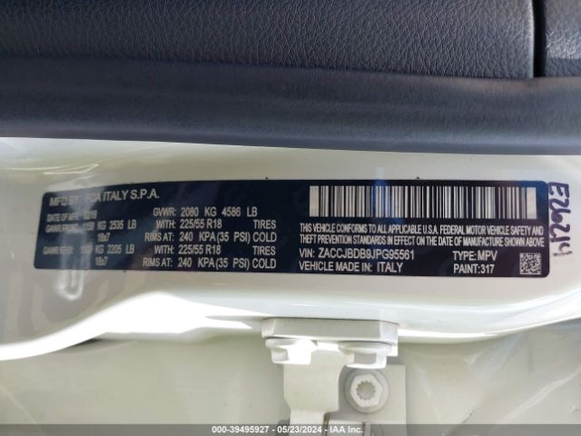 ZACCJBDB9JPG95561 Jeep Renegade Limited 4x4