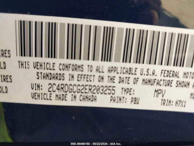 Dodge Grand Caravan Sxt 2014 2C4RDGCG2ER203255 Image 9