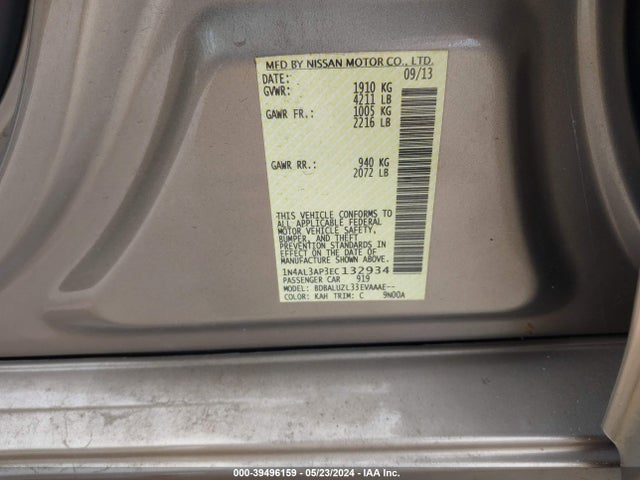 Nissan Altima 2.5 Sv 2014 1N4AL3AP3EC132934 Image 9