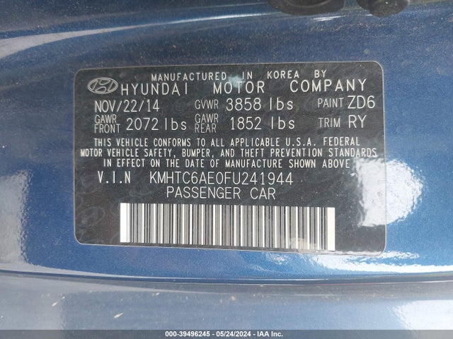 Hyundai Veloster Turbo R-spec 2015 KMHTC6AE0FU241944 Image 9