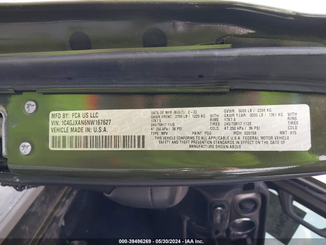 1C4GJXAN6NW167627 Jeep Wrangler Sport S 4x4