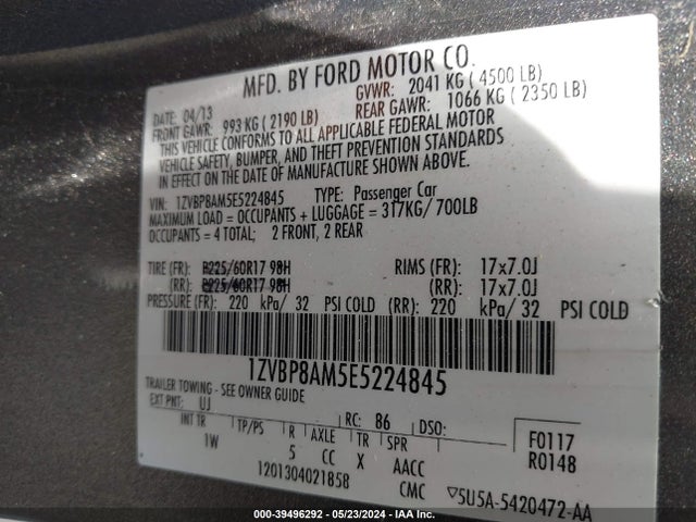 Ford Mustang V6 2014 1ZVBP8AM5E5224845 Image 9