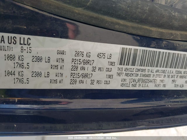 1C4NJRFB0GD544761 Jeep Patriot Latitude
