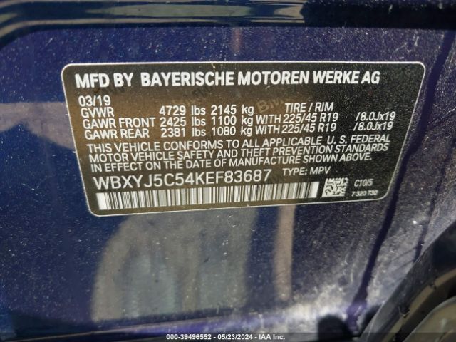 WBXYJ5C54KEF83687 BMW X2 Xdrive28i