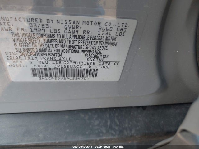 Nissan Kicks Sr Xtronic Cvt 2023 3N1CP5DV8PL524704 Image 9