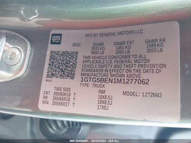 1GTG5BEN1M1277062 GMC Canyon 2wd  Short Box Elevation Standard