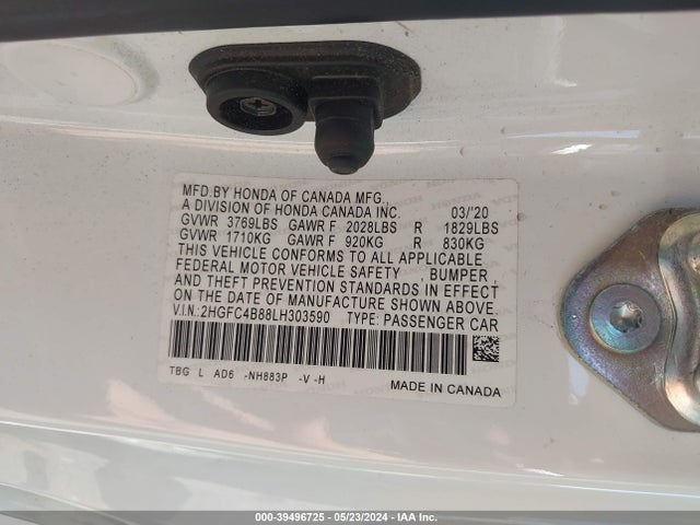 Honda Civic Sport 2020 2HGFC4B88LH303590 Image 9