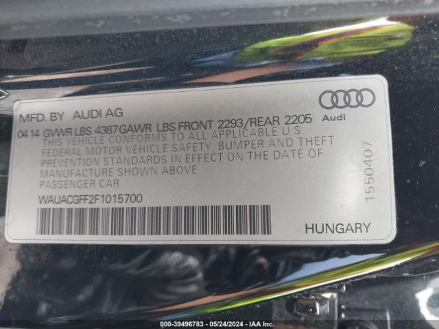 WAUACGFF2F1015700 Audi A3 1.8t Premium