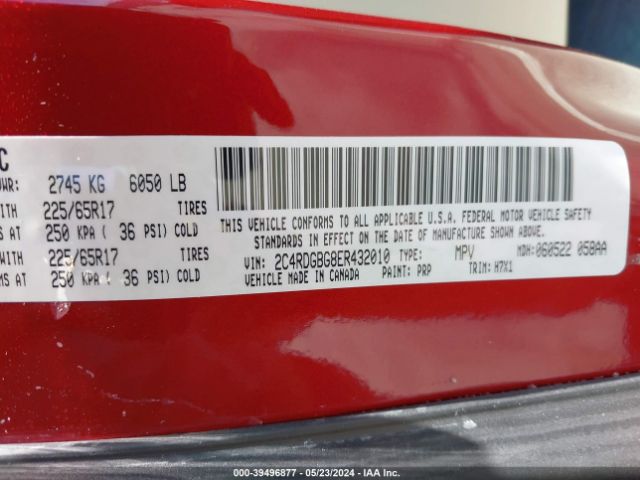 2C4RDGBG8ER432010 Dodge Grand Caravan Se