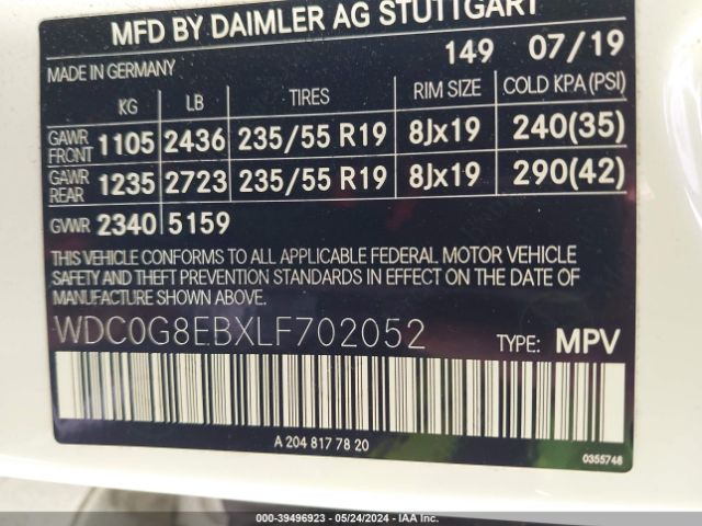 WDC0G8EBXLF702052 Mercedes-Benz Glc 300 4matic