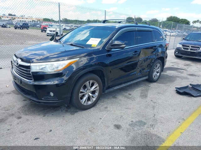 Toyota Highlander Xle V6 2015 5TDJKRFH9FS203894 Image 2