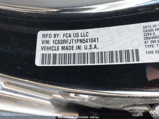 1C6SRFJT1PN541041 RAM 1500 Laramie  4x4 5'7 Box