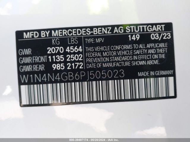 W1N4N4GB6PJ505023 Mercedes-Benz GLA 250