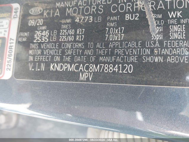 KIA Sportage Lx 2021 KNDPMCAC8M7884120 Image 9