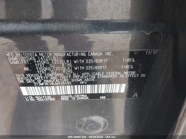 Toyota Rav4 Xle 2018 2T3WFREV8JW425495 Image 9