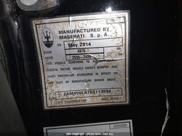 ZAM45VML7E0113094 Maserati Granturismo
