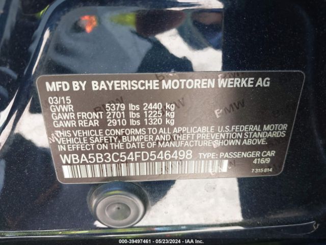 WBA5B3C54FD546498 BMW 535i Xdrive