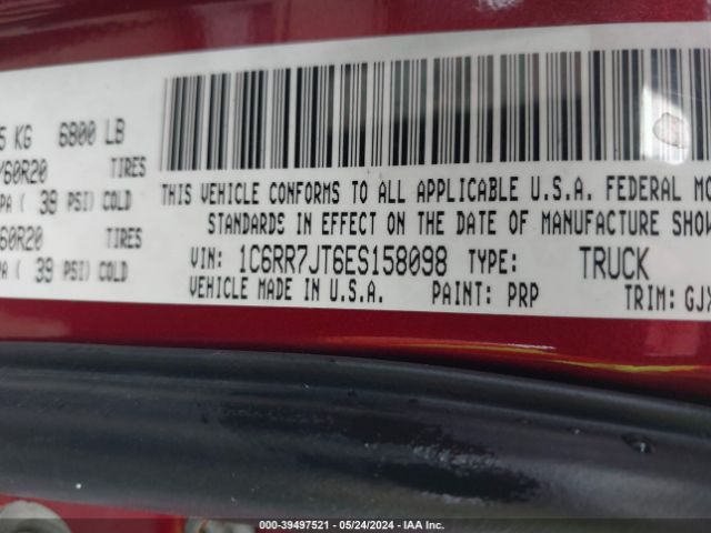 1C6RR7JT6ES158098 RAM 1500 Laramie