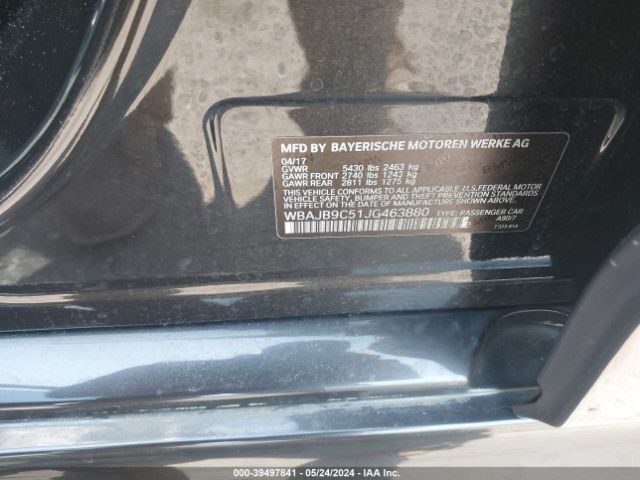WBAJB9C51JG463880 BMW M550i Xdrive