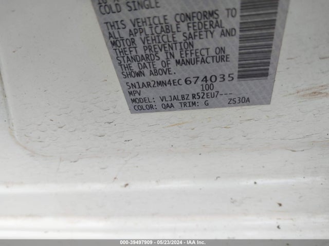 Nissan Pathfinder S 2014 5N1AR2MN4EC674035 Image 9