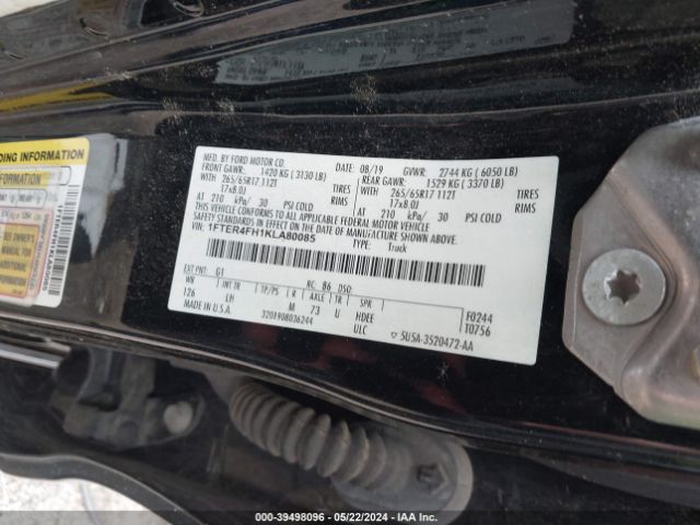 1FTER4FH1KLA80085 Ford Ranger Xlt