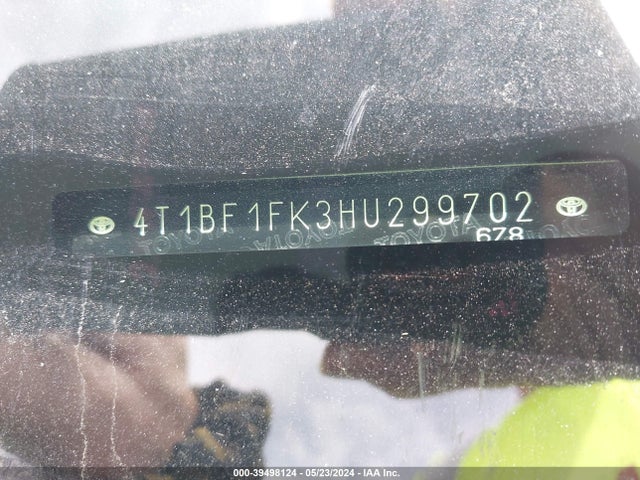 Toyota CAMRY SE 2017 4T1BF1FK3HU299702 Image 9