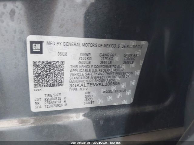 3GKALTEV8KL100505 GMC Terrain Sle